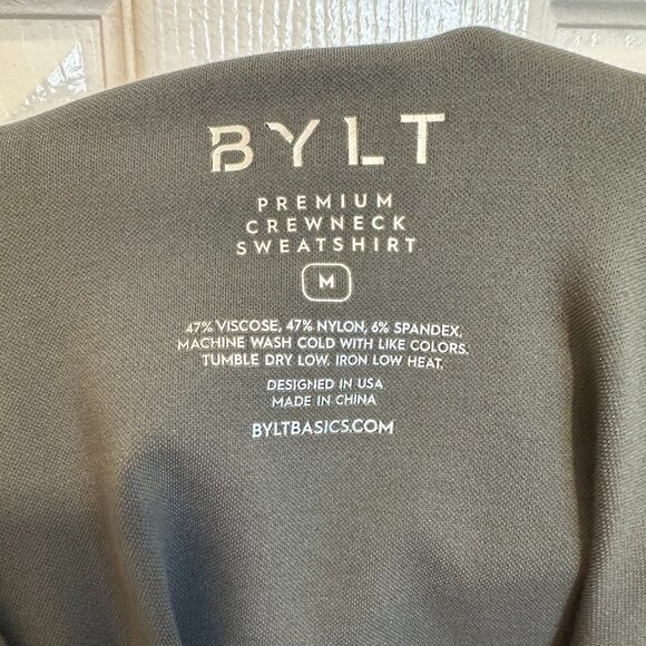 BYLT Premium Basics - Premium Crewneck Sweatshirt Gray Medium - Picture 4 of 6